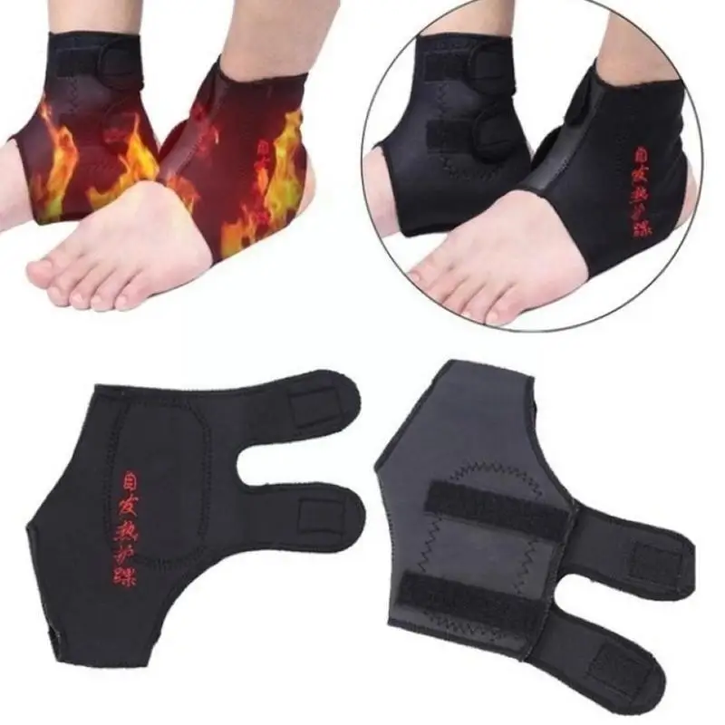 

1 Pair Self-heating Ankle Support Guard Adjustable Relief Brace Compression Foot Tourmaline Ankle Therapy Pain Magnetic Str D1h5