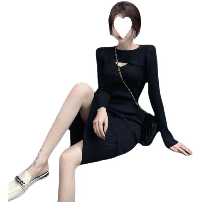 Новинка осени/зимы 2022 легкое ажурное платье женское дизайнерское чувственное