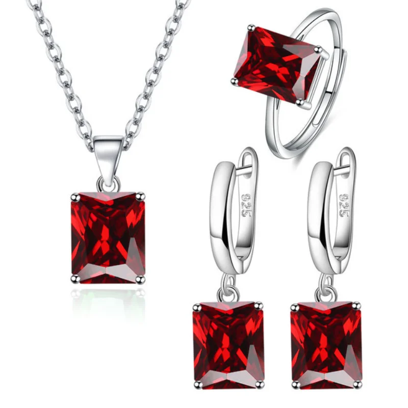 

Комплект из колье и серёг, из серебра 925 пробы