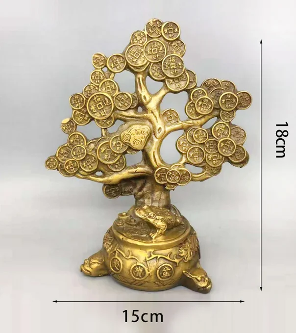 Украшения из чистой меди для наличных деревьев медное дерево удачи с