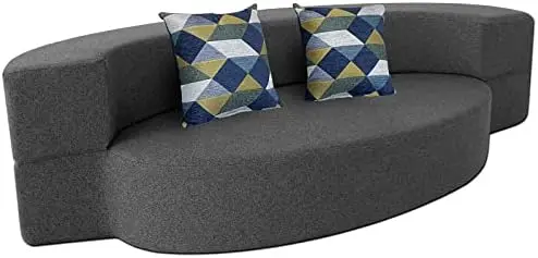 

Convertible Sleeper Chair Bed with Pillow Memory Foam Fold Sofa Bed Couch Twin Size Futon Lazy Guest Beds, Dark Gray