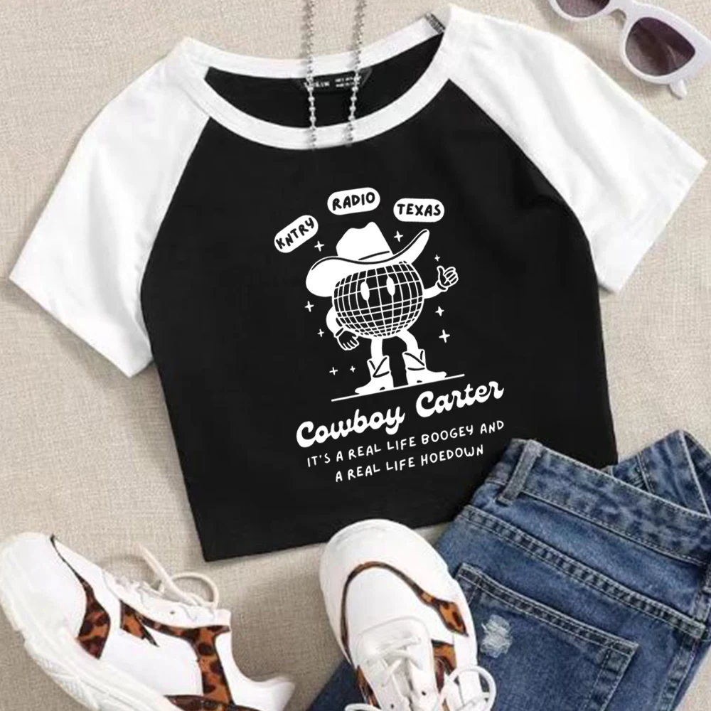 Beyonce Cowboy Carter музыкальные укороченные топы футболка Fan Gift женские короткие для