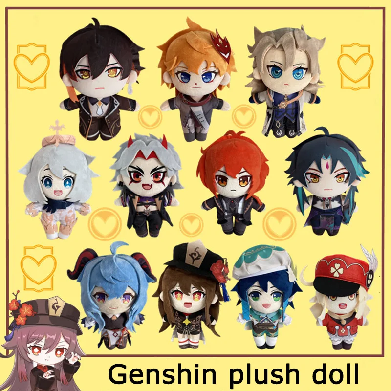 

Аниме Genshin Impact Game, плюшевая кукла, игрушки Morax Zhong Li Xiao Hu Tao Ayato, милые мягкие подушки, подарки для детей, 20 см