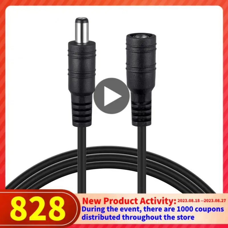 

Power Extension Cable 3 Meter/ 10FT Jack Socket To 5.5mmx2.1mm Male Plug For CCTV Camera 12 Volt Extension Cord