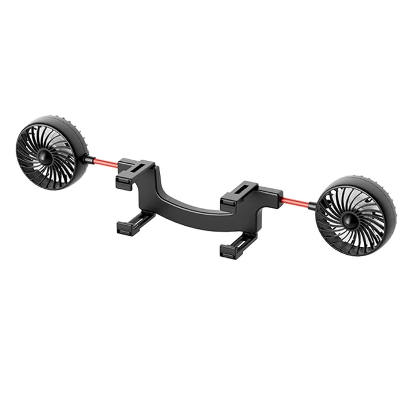 

Back Fan 3-speed Wind Car Rearview Fan USB Auto Cooling Fan Dual-Head Mute