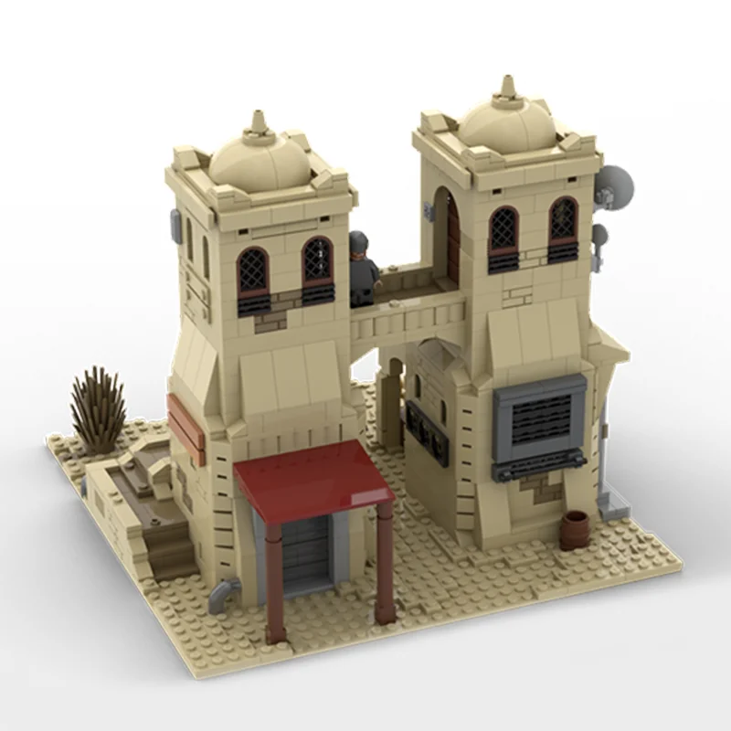 Фото 1344 детали MOC Star Battle SW Татуин Мос-Эйсли Пустынные Башни # 4 модели строительных блоков, архитектурный 3D-конструктор, рождественский подарок, игрушка, арт. №1