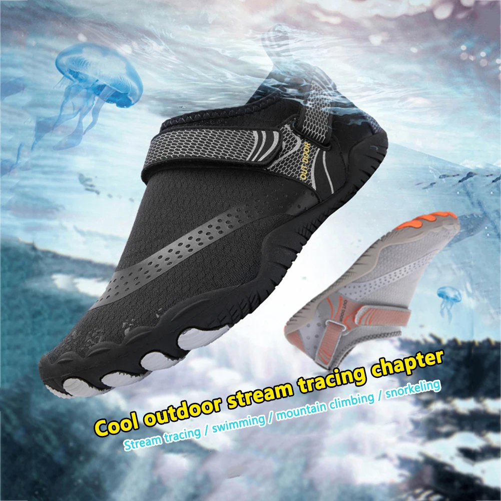 

New Unisex Stylish Beach Sandals Thick Sole Slipper Elastic Waterproof Anti-Slip Sandals Summer Soft Beach Sneakers Sandals
