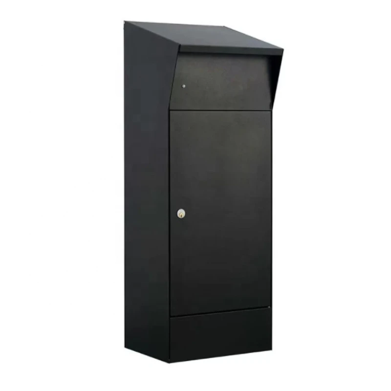 

Modern Smart Postbox Steel Mailbox Black Metal Style Parcel Drop Box
