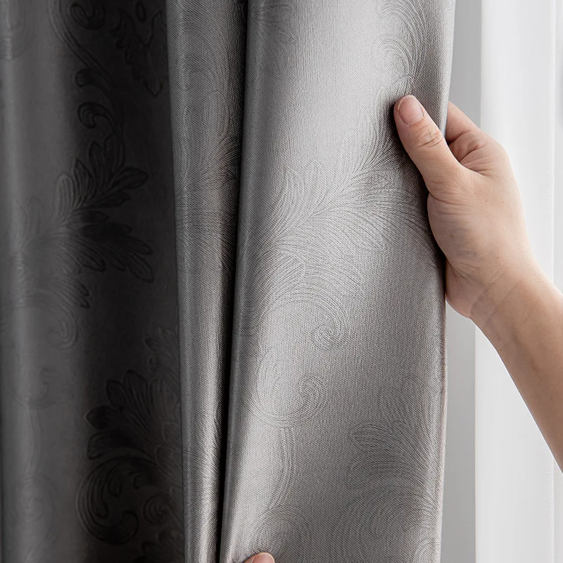 

New Nordic Beautiful Shading Pure Color Simple High-quality Customization Curtains for Living Dining Room Bedroom curtains