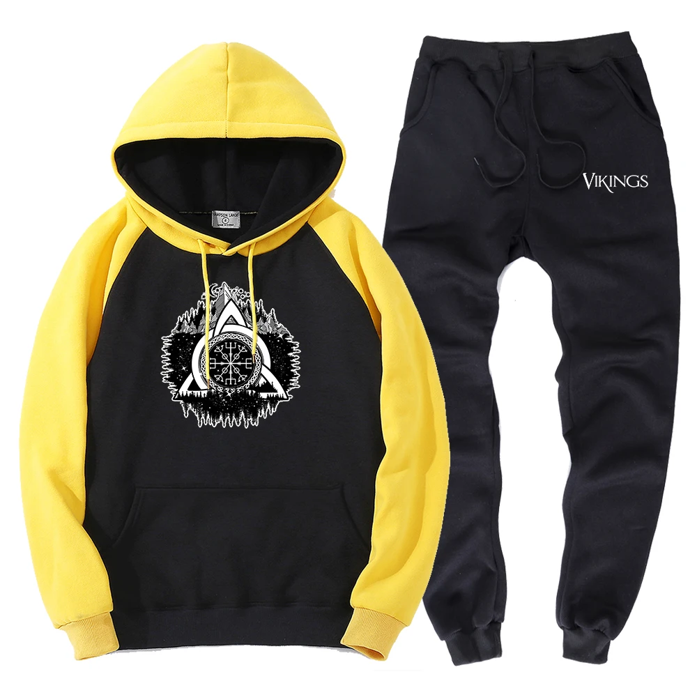 

Мужская толстовка с кельтским троическим узелком, Повседневная Свободная спортивная толстовка, простой свитшот с капюшоном, костюмы из кач...