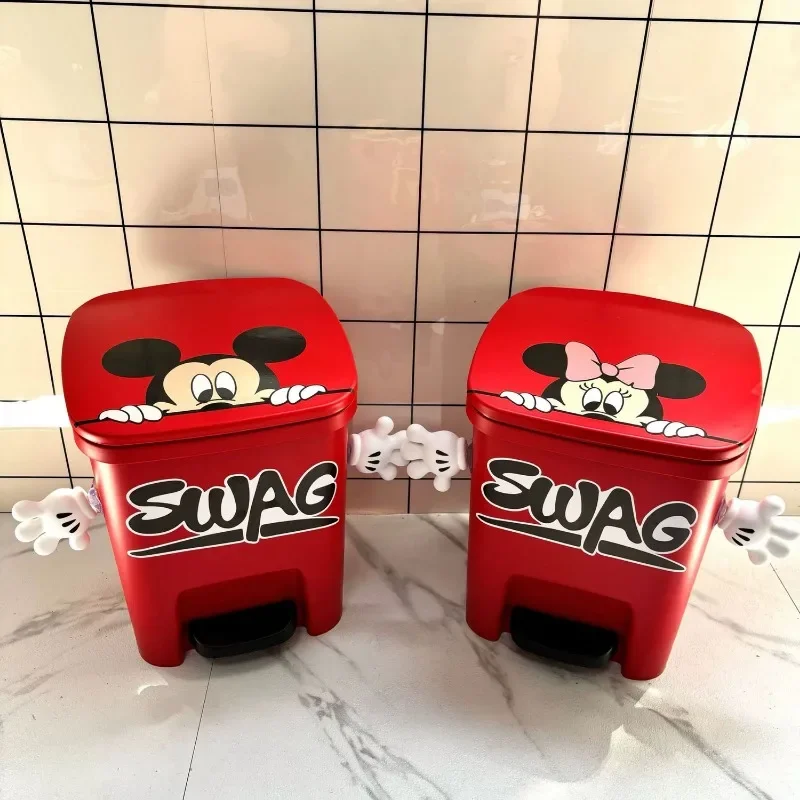 Kawaii Микки мультфильм мусорное ведро бытовой красивый гостиная ванная комната
