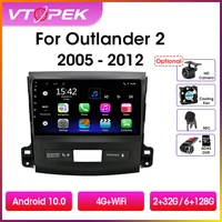 vtopek 9 2din android car radio multimedia player gps navigation for mitsubishi outlander xl 2 2005 2012 for citroen c crosser