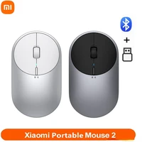 newest xiaomi mi portable mouse 2 4 dpi 4000 2400 1800 1200 bluetooth compatible rf2 4 aluminium metal abs windows 10 android
