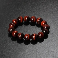 original lightning red tiger eye bracelets men 6 16mm natural energy stone round beads bracelets for women soul jewelry pulsera