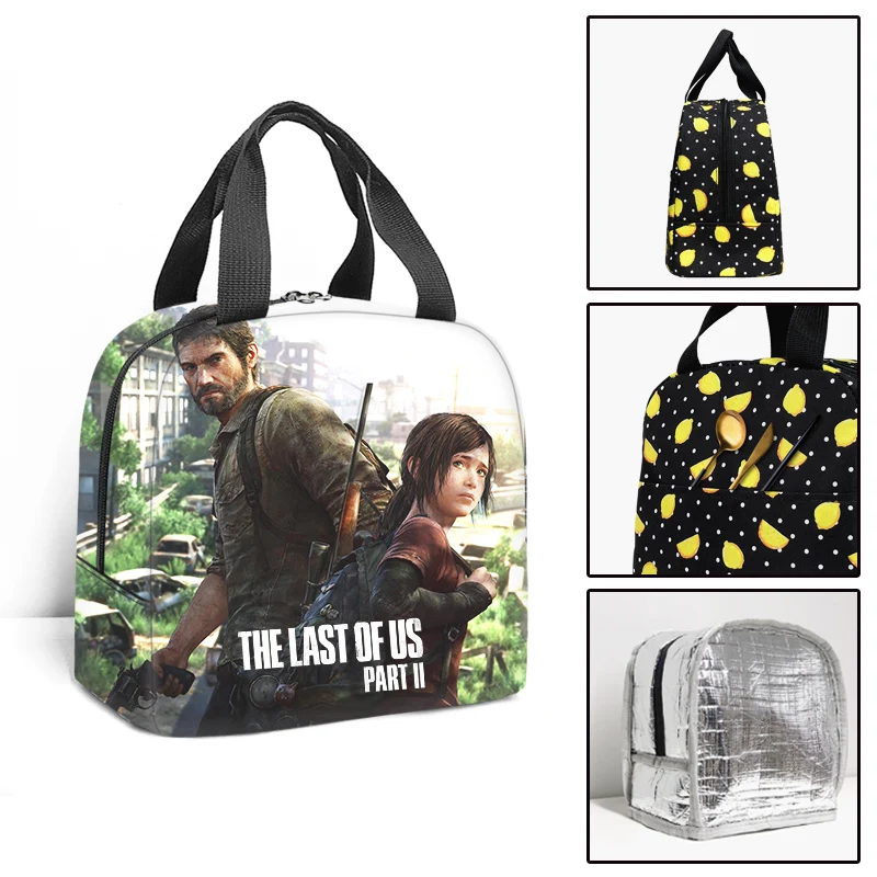 The Last of Us Part 2 Portable Cooler Lunch Bag Thermal Insulated Bags Food Picnic Lunch Box Bag for Men Women Kids