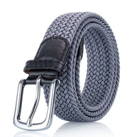 elastic woven belt new version of men and women punch free casual fashion simple outdoor elastic lengthening texture trend belt
