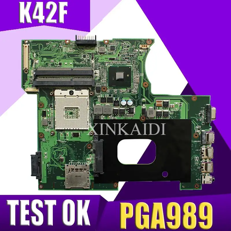 

Материнская плата K42F Rev 2,0 GMA HD USB2.0 HM55 PGA989 DDR3 для видеопамяти Asus K42F материнская плата P42F 100% полностью протестирована