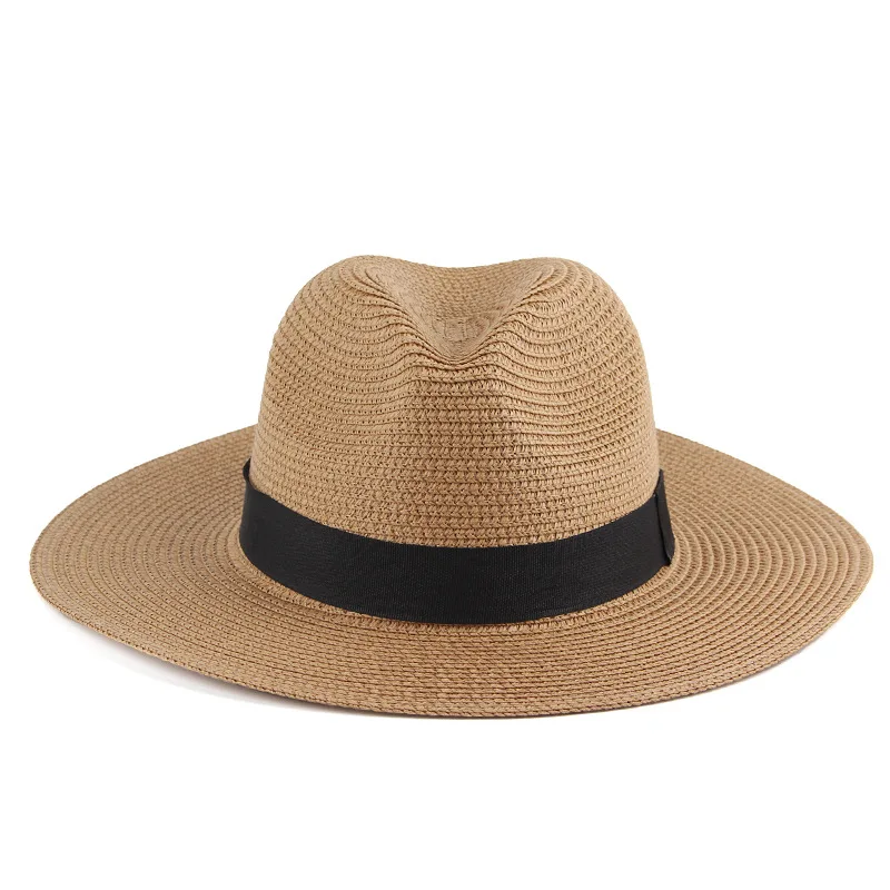 

Women Wide Brim Straw Panama Roll up Hat Fedora Beach Sun Hat UPF50+