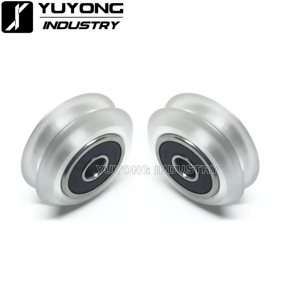 

High precision CNC clear Polycarbonate Xtreme Dual v wheel Assy for V-slot rail,3D printer parts