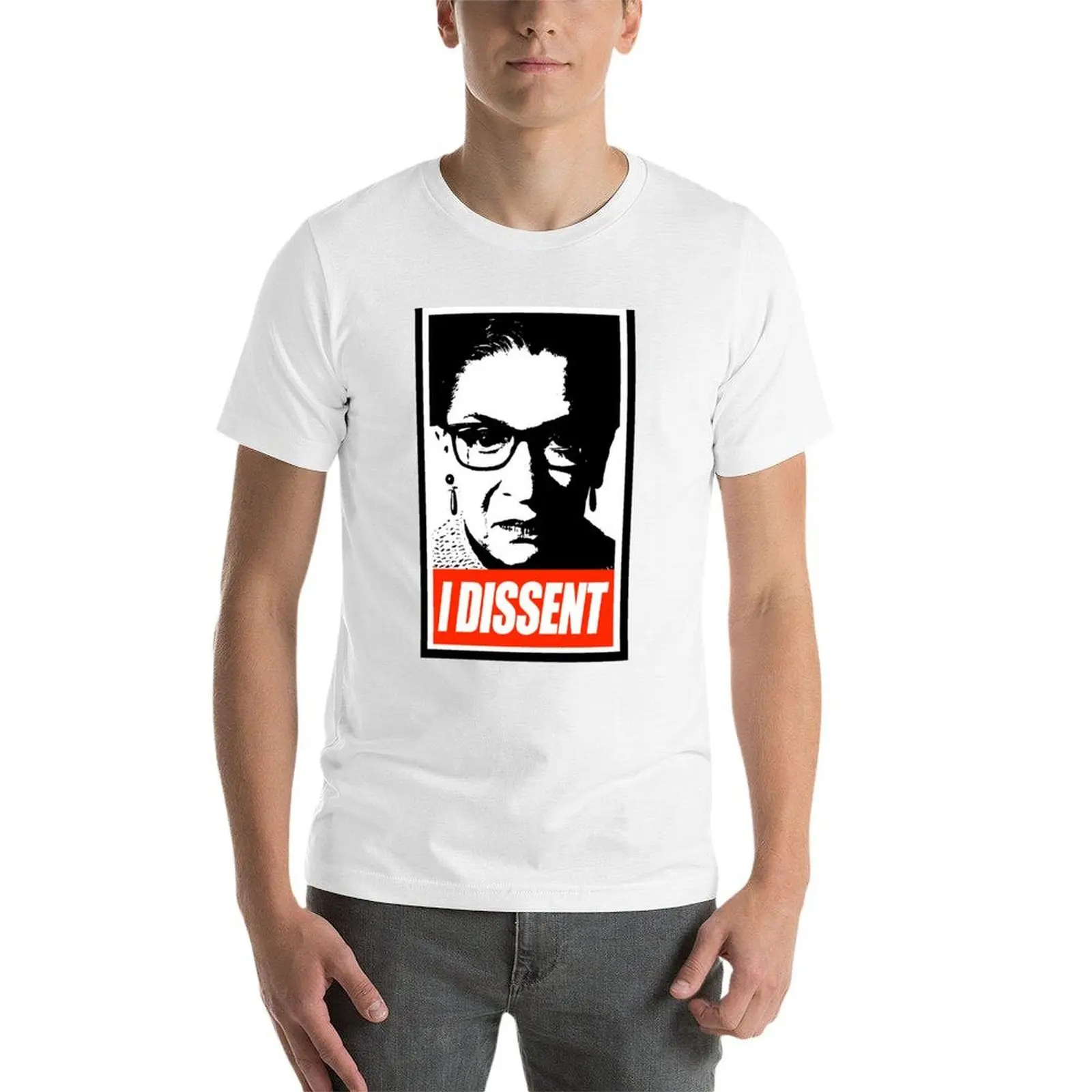 Фото Футболка RBG - I Dissent, классическая хлопковая футболка с круглым вырезом №3