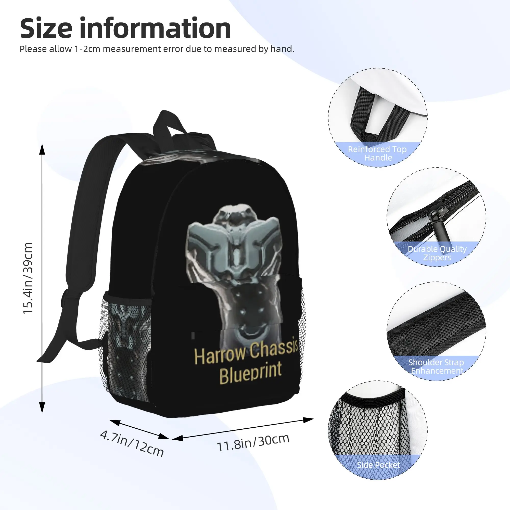 Фото Рюкзак Harrow Chassis Blueprint Warframe Tennoc, хит продаж, городской рюкзак для мальчиков и девочек, школьная сумка через плечо для мужчин и женщин №2