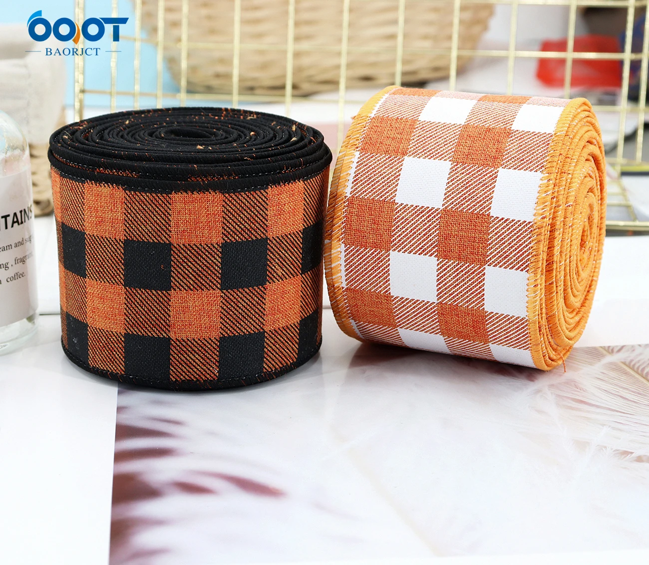 

Easter Festive Cute Geometry Wired Edge Lron Wire Edge Ribbon 63MM 5Yards 23613-2 Party DIY Bow Cap Decoration Materials