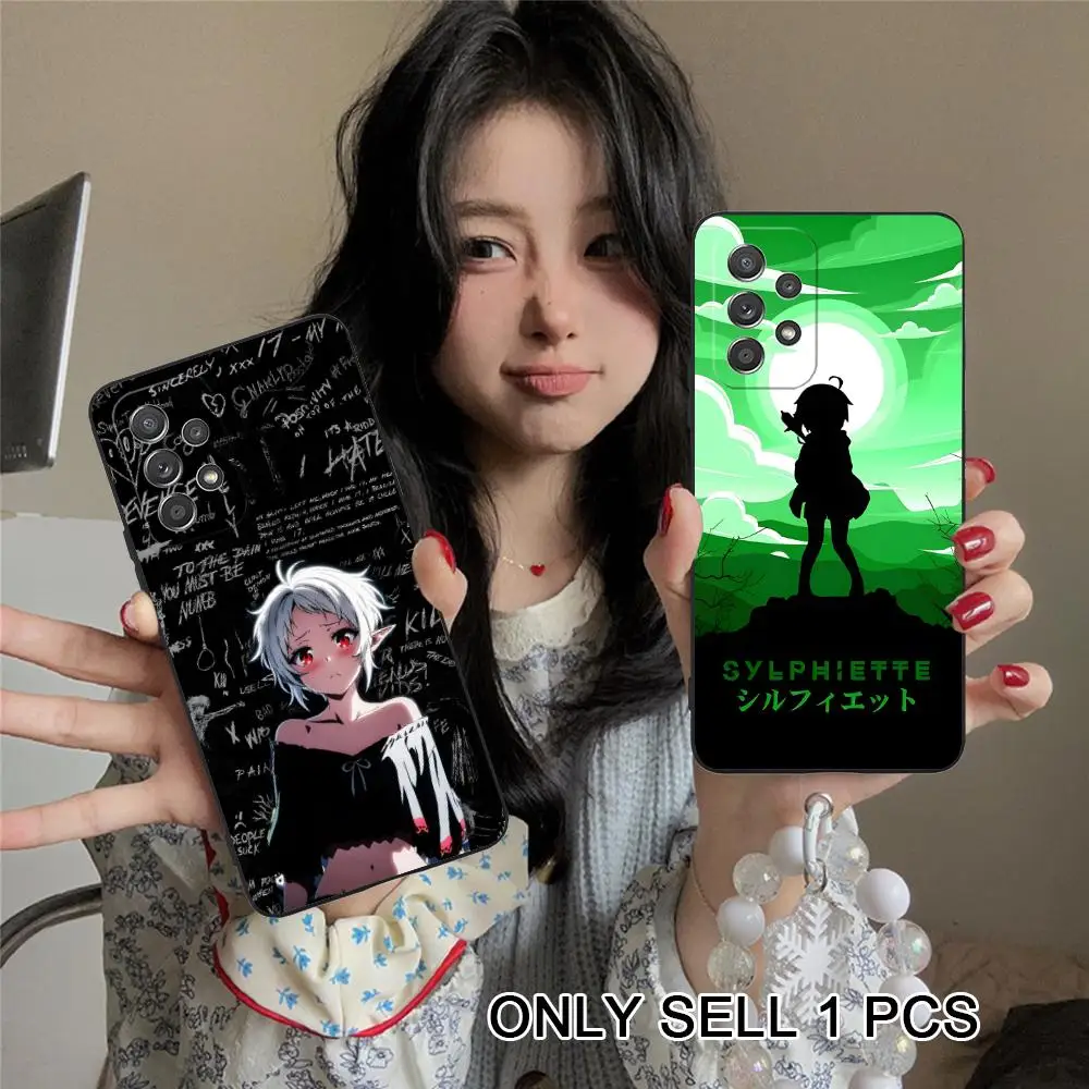 Фото Чехол для телефона Mushoku Tensei Sylphiette для Samsung Galaxy A57 56 55 54 53 52 51 37 36 35 34 33 32 31 5G, мягкий противоударный чехол из ТПУ №1