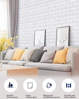 10pcs 3d wall stickers imitation brick bedroom decoration waterproof self adhesive wallpaper for living room kitchen tv backdrop