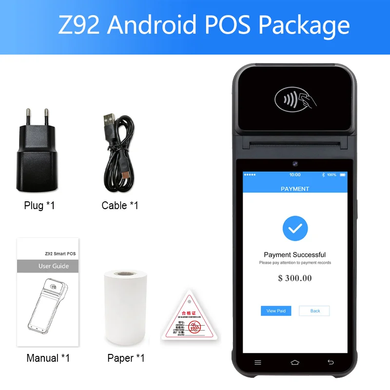 Портативный терминальный POS-принтер Android 13 портативный 58 мм Термопринтер для