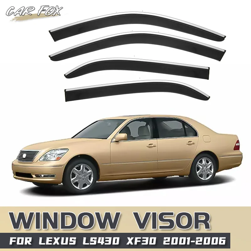 4 шт. автомобильные оконные козырьки для Lexus LS430 LS460 LS400, оконные навесы, укрытия, дефлекторы от солнца и дождя, автоаксессуары 1989-2016