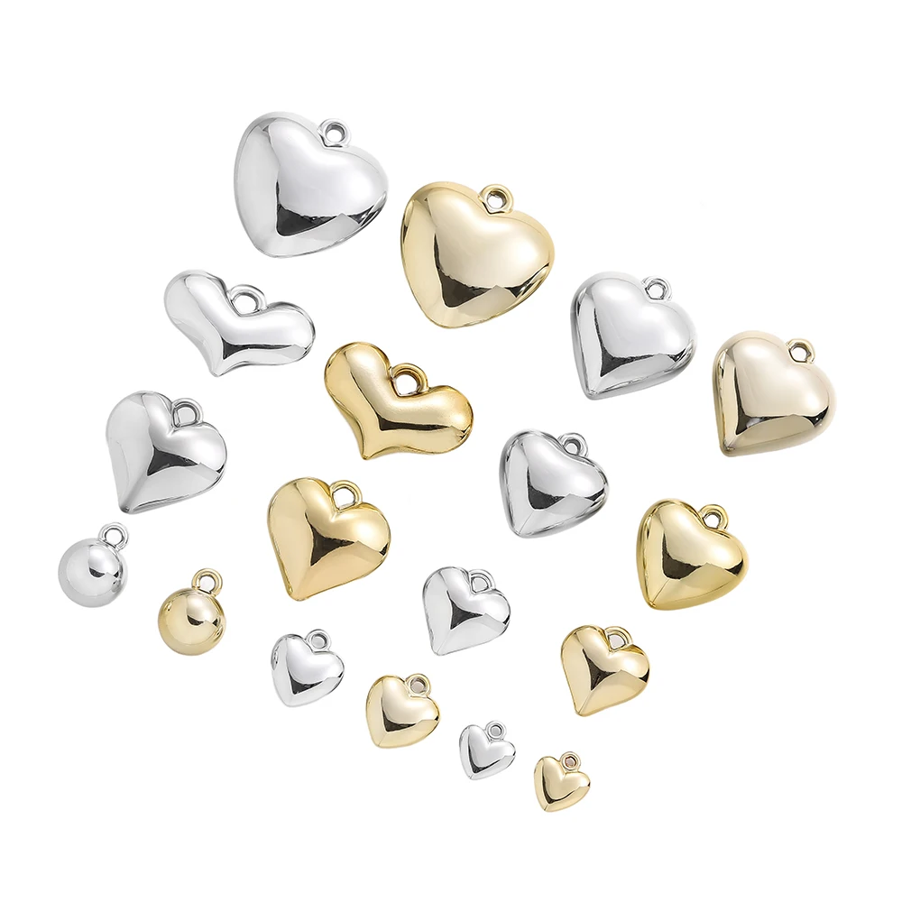 2 шт./лот CCB большие подвески в форме сердца для DIY серьги ожерелье браслет