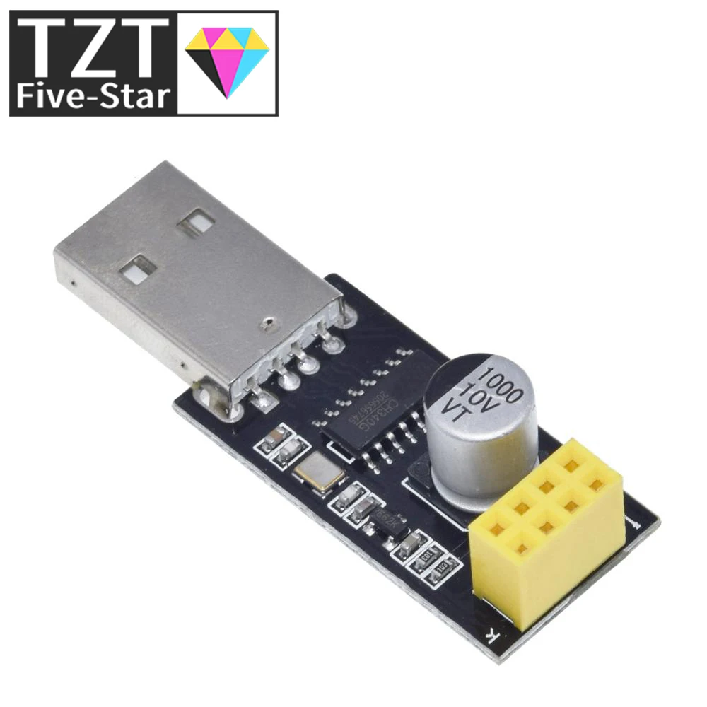 Адаптер программатора TZT ESP01 UART GPIO0 ESP-01 ESP8266 CH340G USB к Последовательная беспроводная