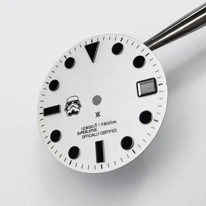 New 28.5MM dial white black nails without luminous modification mechanical watch accessories NH35/36 in USA (United States)