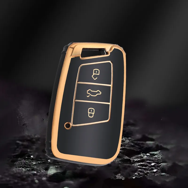 

Fashion TPU Car Key Case Full Cover Shell Fob For Volkswagen VW Tiguan MK2 Magotan Passat B8 CC For Skoda Superb A7 Accessories