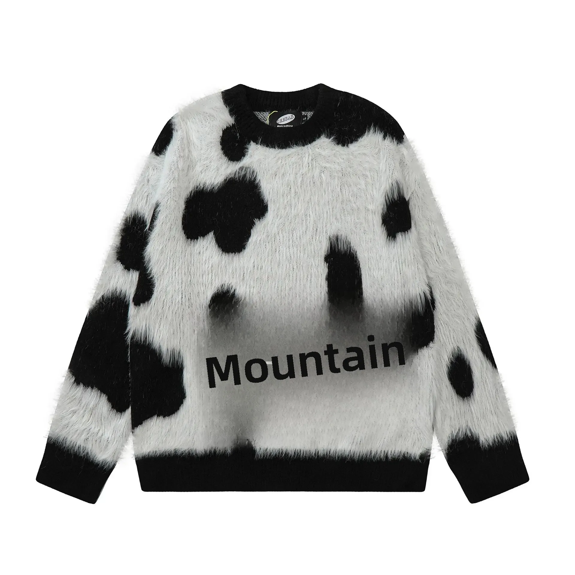 Цветная блокировка мужской и женский свитер в американском стиле уличный модный