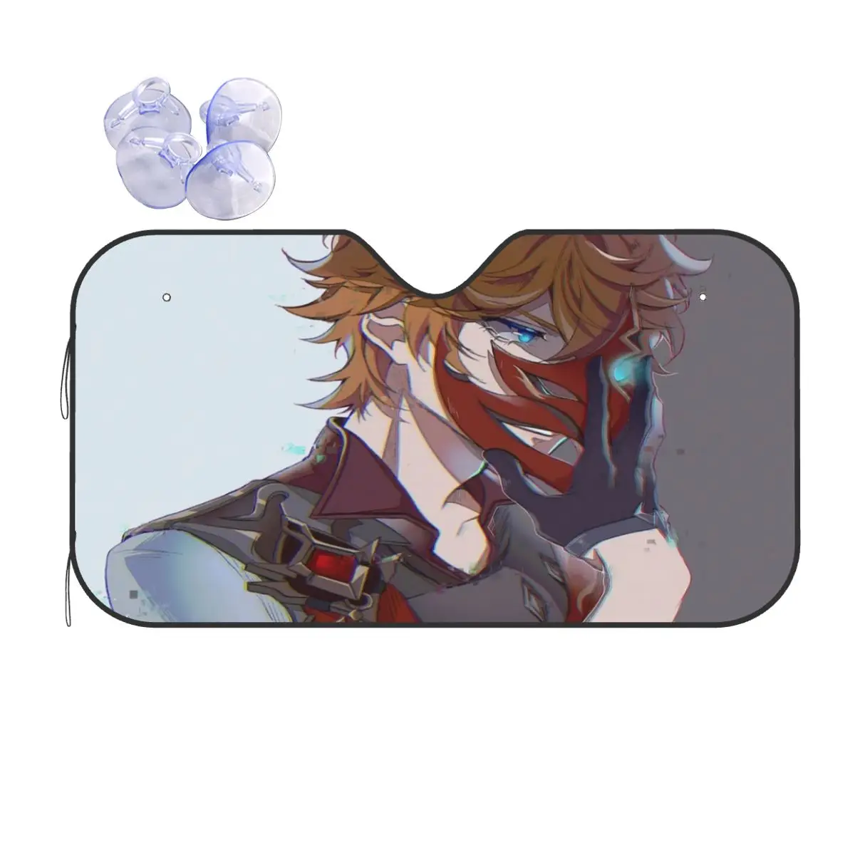 

Childe Genshin Impact Vintage Windshield Sunshade 70x130cm Anime Mask Aluminium Foil Sun Visor Sunscreen Curtain