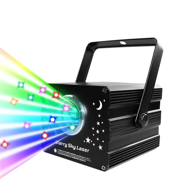 

Four hole red green blue firefly full-color star light party KTV Christmas party voice control dream small laser light 500MW