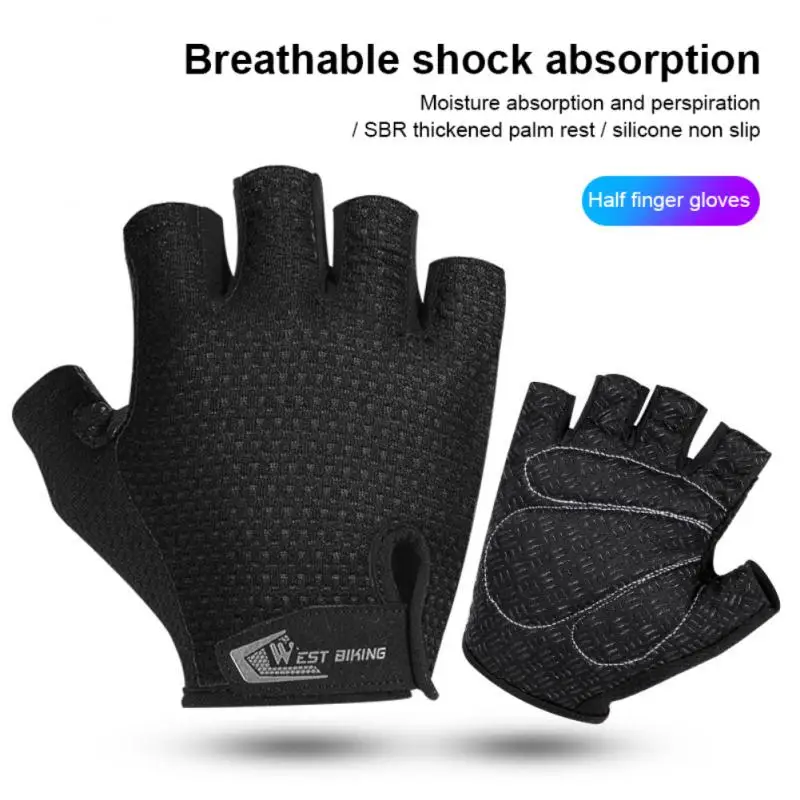 

Велосипедные перчатки с открытыми пальцами для мужчин и женщин, дышащие Нескользящие велосипедные перчатки для горного велосипеда, летние спортивные тренировочные перчатки без пальцев для йоги