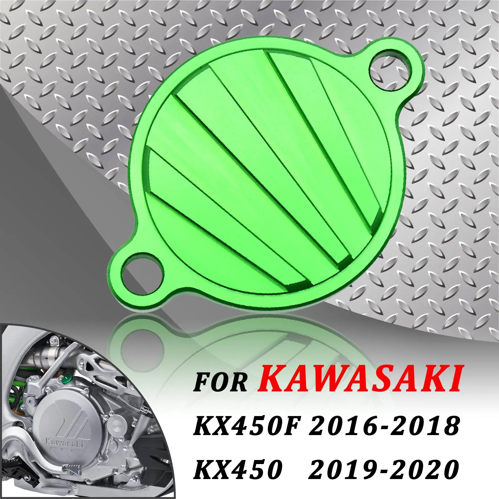 Заготовка CNC Крышка масляного фильтра двигателя мотоцикла для Kawasaki KX450F KX 450 450F 2016
