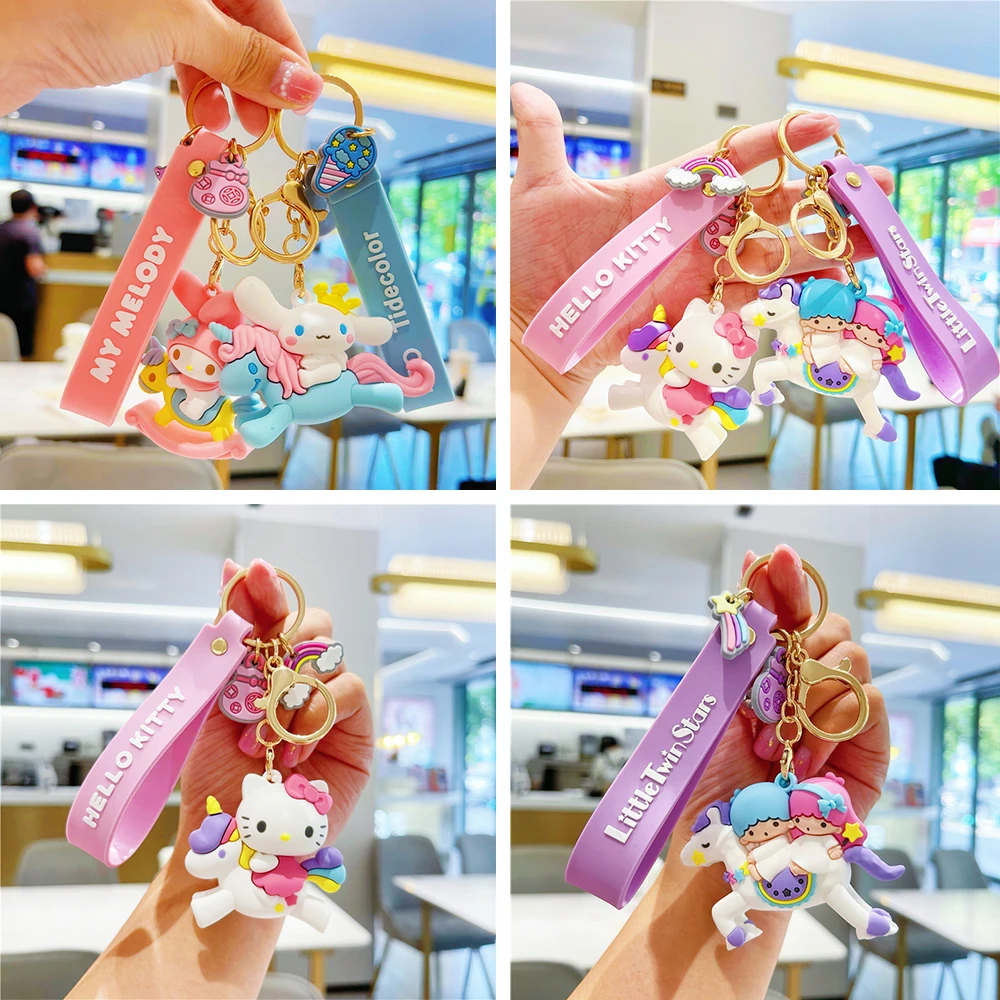 

Kawaii Hellokt аниме брелок мультфильм Cinnamoroll My Melody модельный брелок креативная кукла сумка Подвеска орнамент детские подарки игрушки