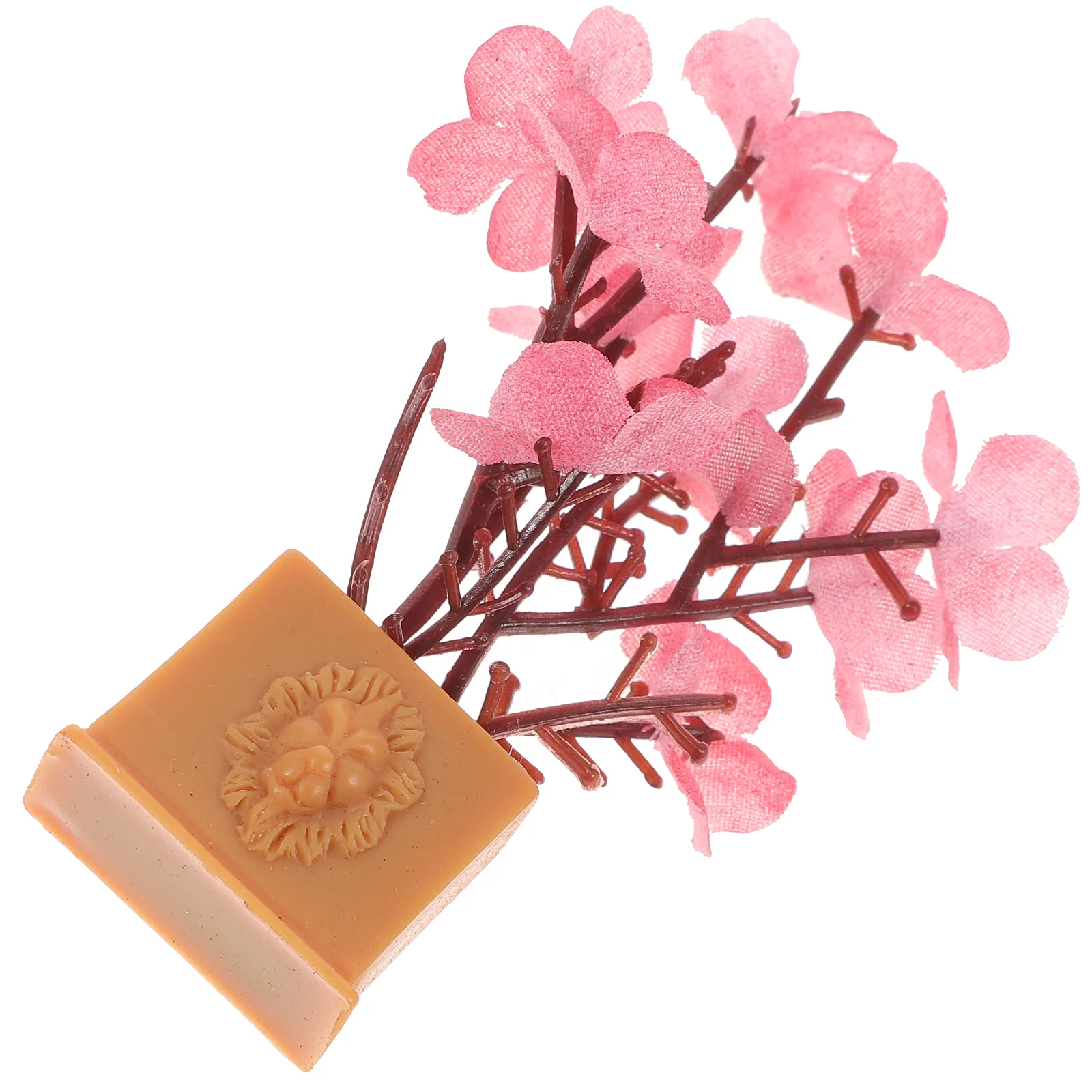 

Flower Miniature Pot Mini Bonsai Potted Fake Decoration Flowers Artificial Model Greenery Ornament Fairy Ornaments Dashboard Car