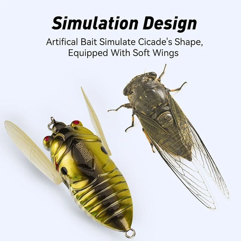 Воблеры Kingdom Simulation Cicada для рыбалки, 40 мм, 55 мм, плавающие, для морской воды, имитация насекомых, жесткие приманки (art.: 3920dbfbe74fd) - 3920dbfbe74fd