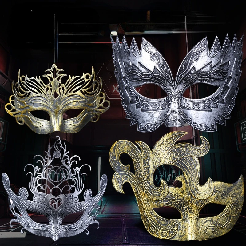 

10pcs Creative Costume Ball Retro Mask Gold Silver Venice Party Mystical Props Adult Child Decoration Navidad Christmas