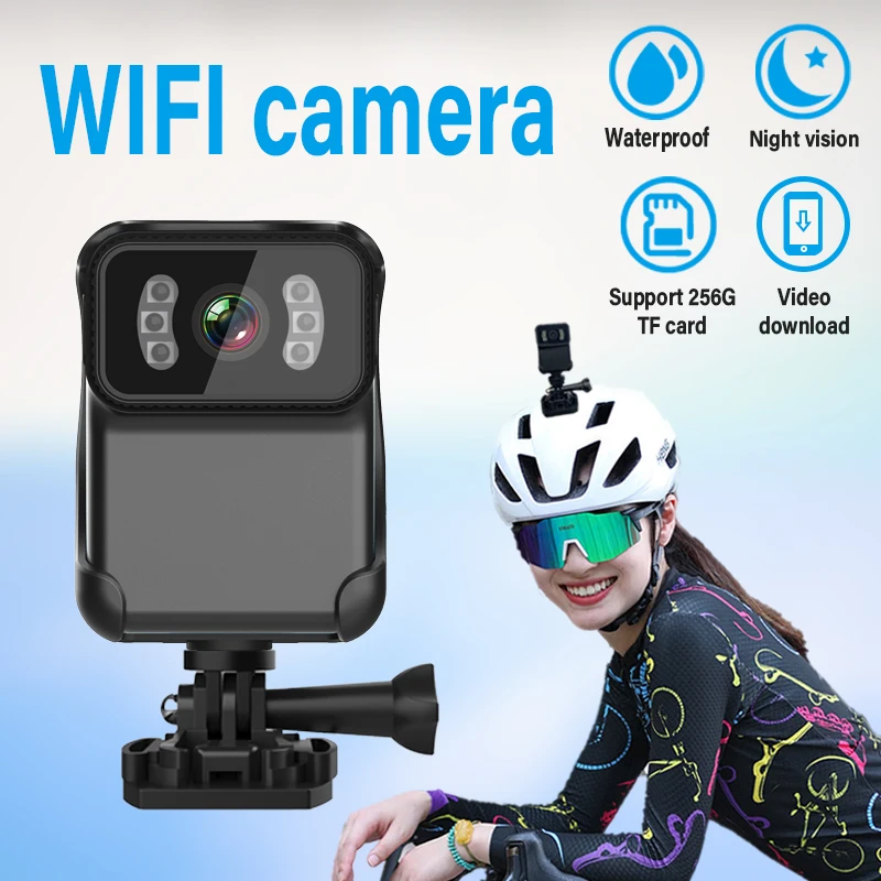 

Wireless Mini Camera Wifi Hotspot DV Sports Camera Outdoor Car HD 1080P Recorder Supports 128G Wireless APP Video Download