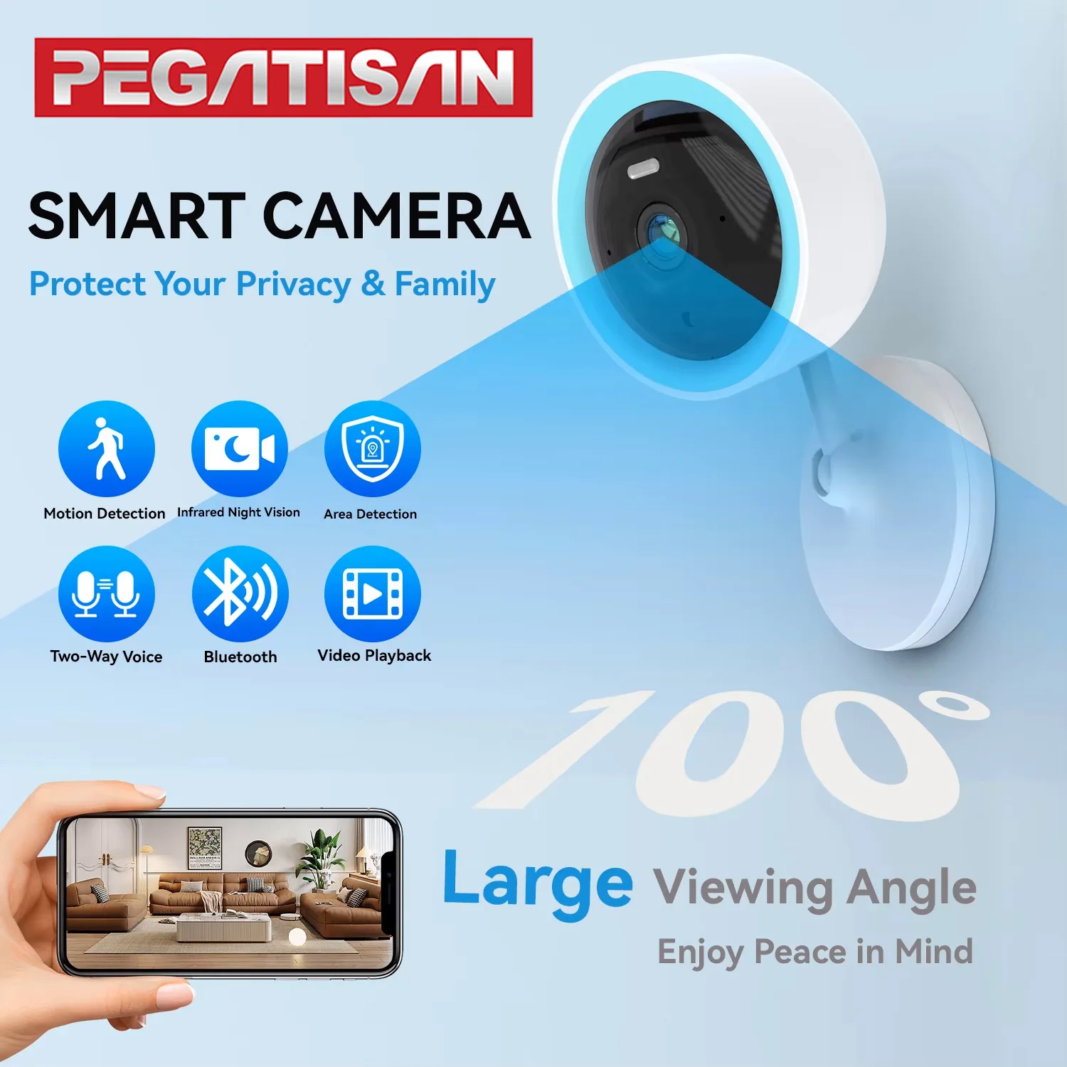 PEGATAH Tuya Smart 5MP HD Indoor Camera