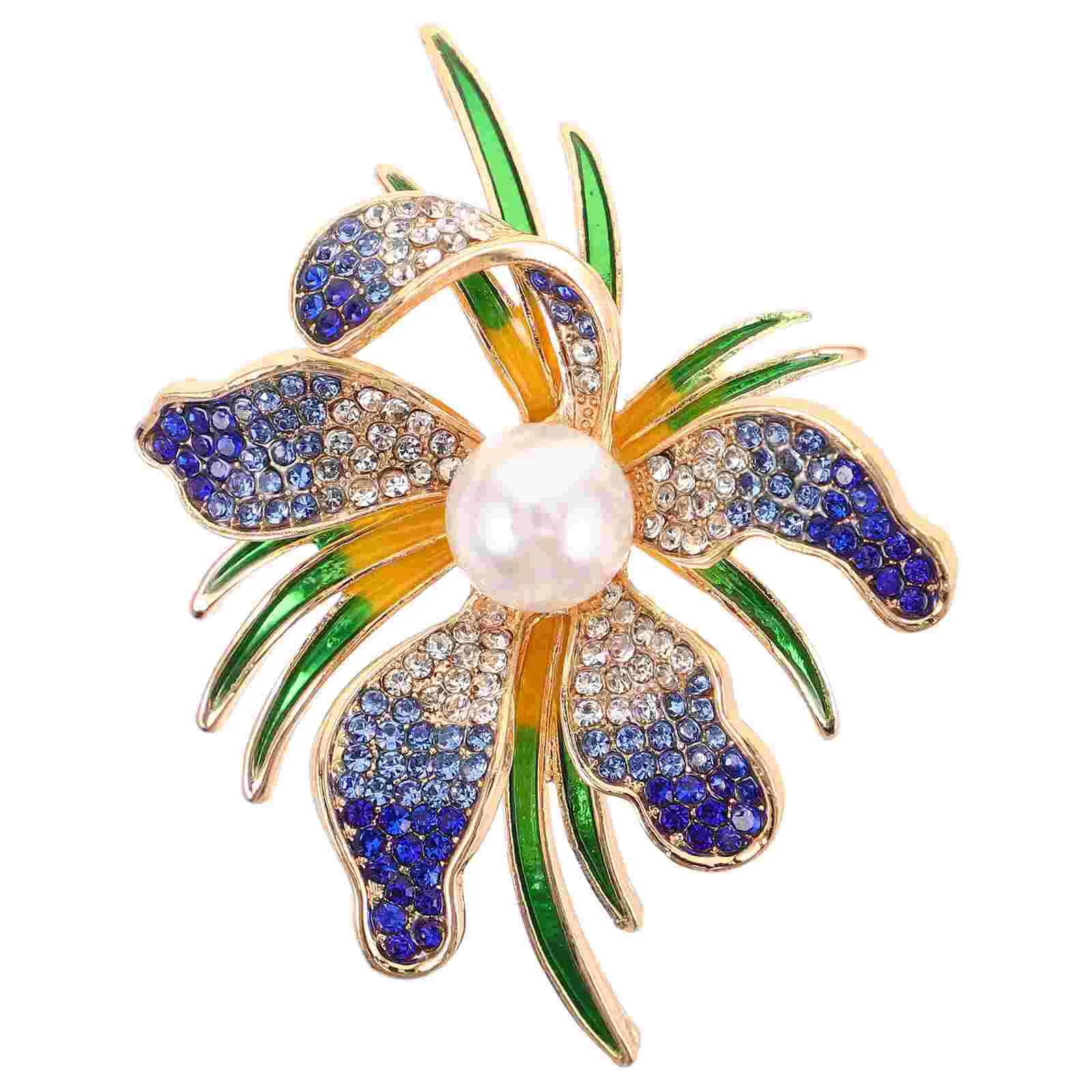 Брошь с цветами и орхидеей броши со стразами булавки из цинкового сплава для