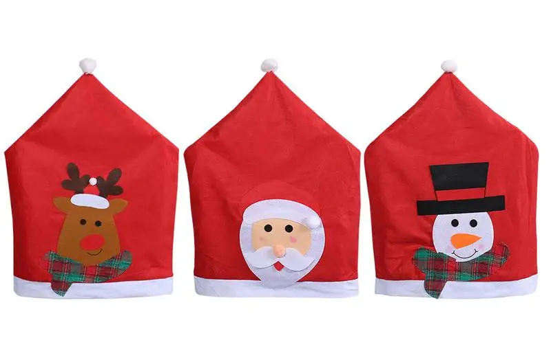 

Christmas Chair Covers Stretch Cheap Chair Slipcover Decorative Chair Covers For Dining Room Winter Holiday Home Decoration