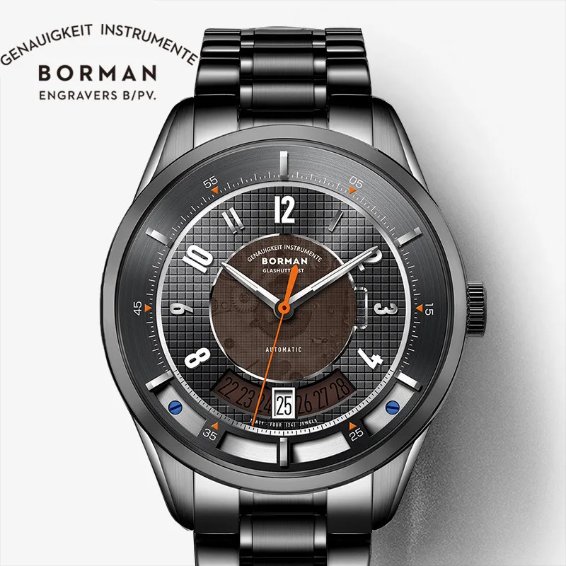 

Switzerland Luxury Brand BORMAN Japan NH35A Automatic Mechanical Men's Watches Sapphire 50M Waterproof Luminous Clocks BM5019