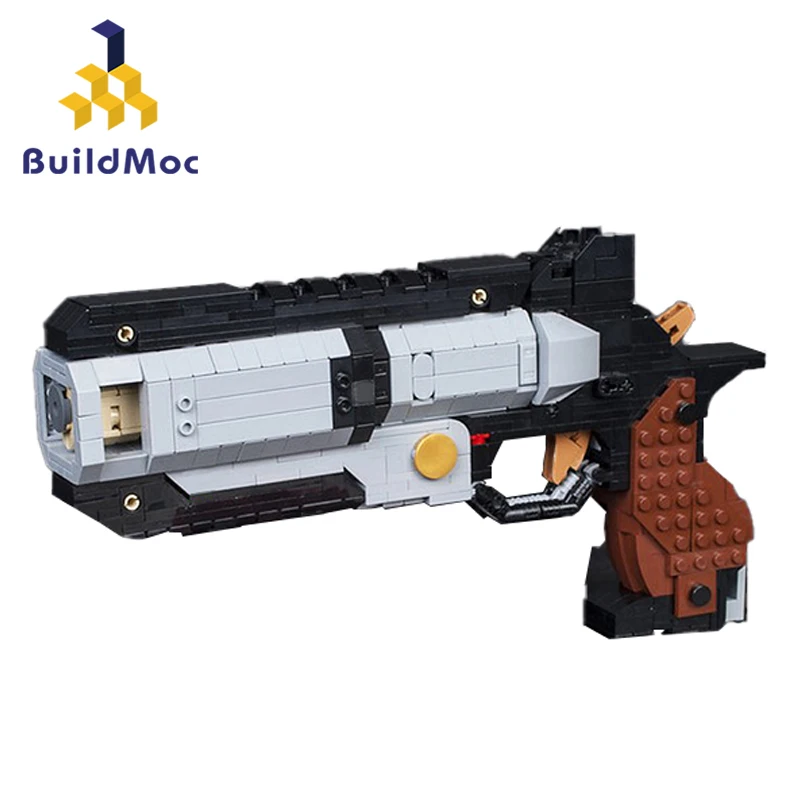 

Buildmoc игры 2 Wingman револьвер Военный Пистолет Стрельба оружие Модель строительных блоков Сборка Diy модельные наборы игрушки для детей