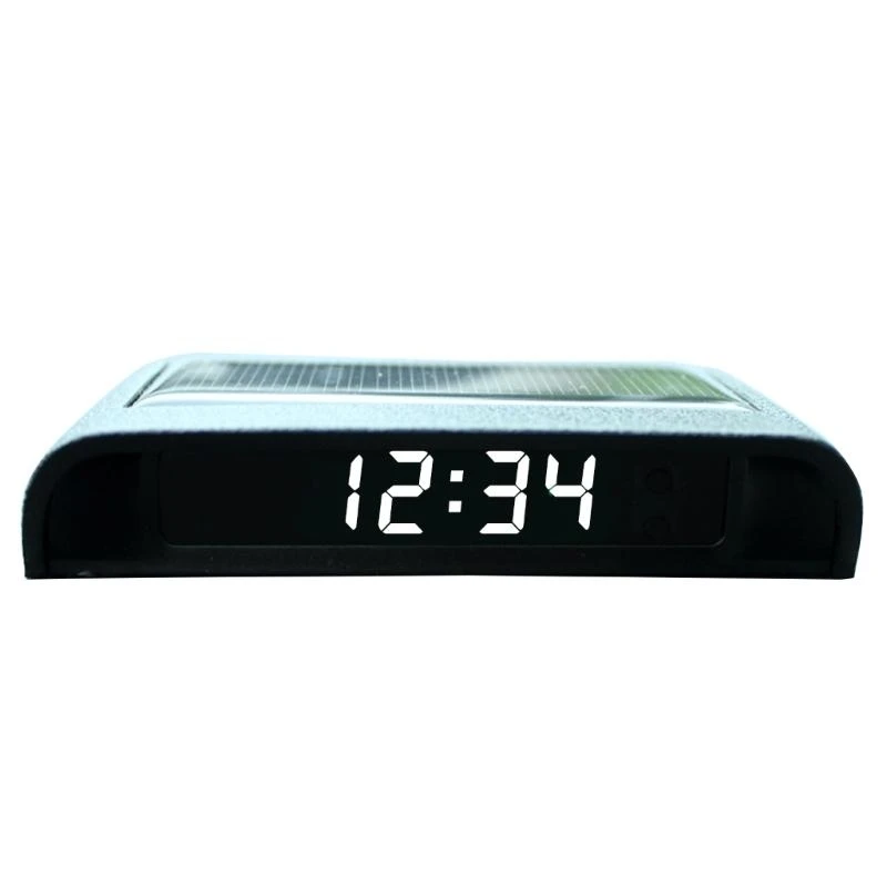Фото R6FA путешествуют Essential Solar Car Clock со светящимися руками обновления для ночного просмотра №1
